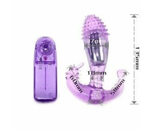 Baile Ripple Intimate Silicone Stimulator with Adjustable Vibration, Purple