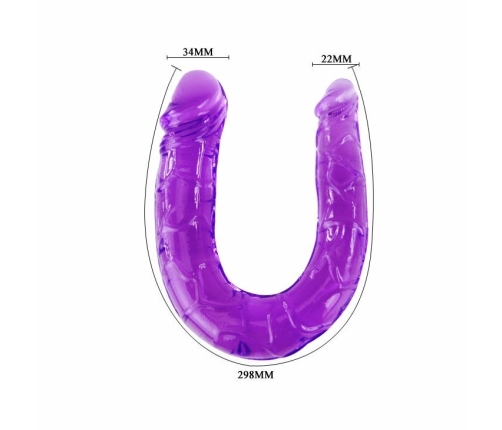Baile Double Flexible Intimate Device Lilac Jelly 29cm