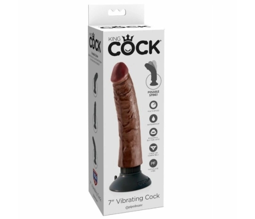 Pipedream King Cock Vibrating Intimate Device Brown 17.8 cm Multispeed