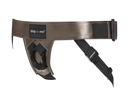 Strap-On-Me Curious Leatherette Harness - Adjustable, Soft, Black