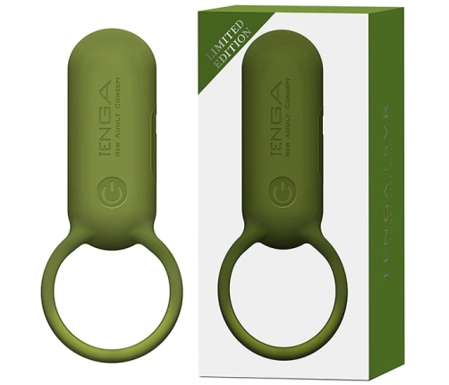 Tenga SVR Smart Vibe Ring Forest Khaki - Rechargeable Intimate Device