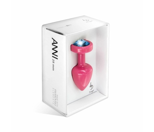 Diogol Anni Round 25 mm Pink & Blue Aluminum Model with Crystal Accent