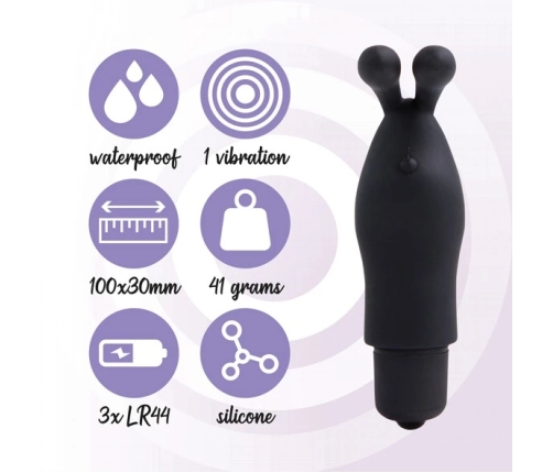 FeelzToys Magic Finger Black - Silicone Finger Device, Waterproof, 100mm