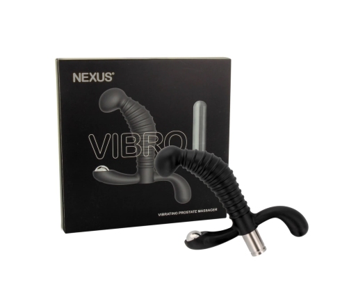 Nexus Vibro Prostate Massager Black - 5-Mode Microchip System, 11.5cm