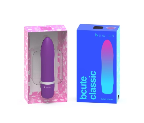 B Swish Bcute Classic Compact Silicone Massager Purple 10cm
