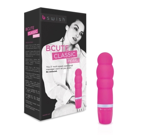 B Swish Bcute Classic Pearl Rose Compact Waterproof Massager 10cm