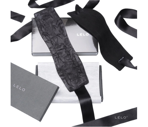 LELO Etherea Silk Cuffs Black - Luxurious Restraint with Suede & Silk Finish