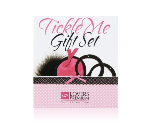 LoversPremium Tickle Me Pink Sensory Bondage Set with Feather and Blindfold