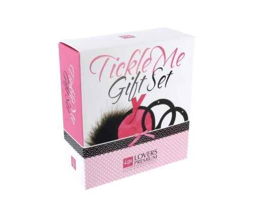 LoversPremium Tickle Me Pink Sensory Bondage Set with Feather and Blindfold