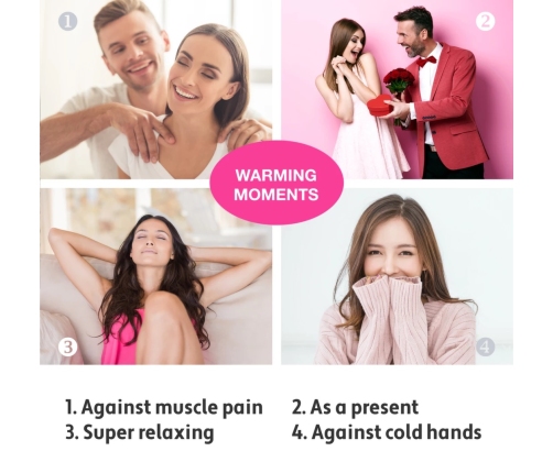 LoversPremium Hot Massage Heart XL Reusable Body Warmer 12x12cm Red