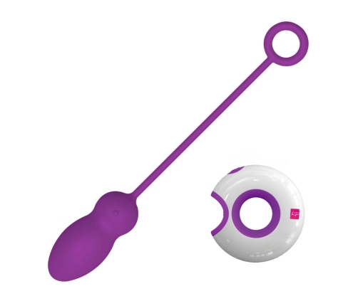 LoversPremium Leya Remote-Controlled Silicone Egg, Purple, USB, Waterproof