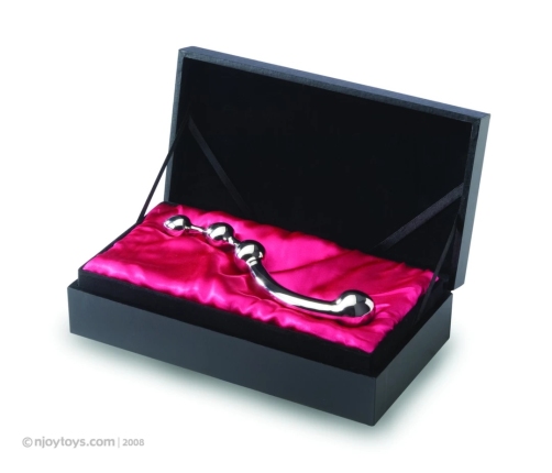 njoy Fun Wand Stainless Steel Intimate Massager 20cm Ergonomic Design