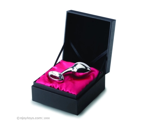 Njoy Pure Plug Large - Stainless Steel Analogue Insert with Ring 7 cm