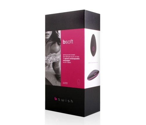 B Swish bSoft Premium Handheld Massager Black Magenta 7 Modes