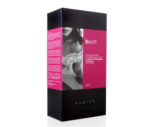 B Swish bSoft Premium Handheld Massager Black Magenta 7 Modes