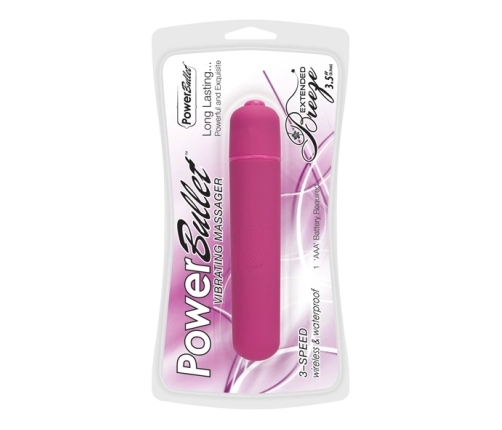PowerBullet Breeze Extended Vibrating Massager Fuchsia 8.9cm