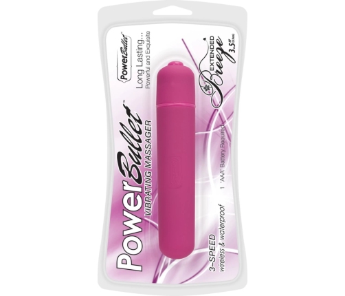 PowerBullet Breeze Extended Vibrating Massager Fuchsia 8.9cm