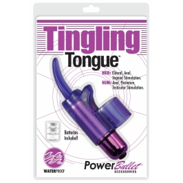 PowerBullet Tingling Tongue Purple - Compact Finger Massager, Waterproof PowerBullet Tingling Tongue Purple - Compact Finger Massager, Waterproof