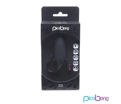 Picobong Koa Black Flexible Silicone Intimate Ring for Couples