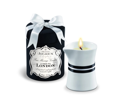 Petits Joujoux Massage Candle London 180g - Rhubarb & Amber Scent