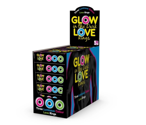 Loving Joy Glow in the Dark Set of 3 Flexible Intimate Rings