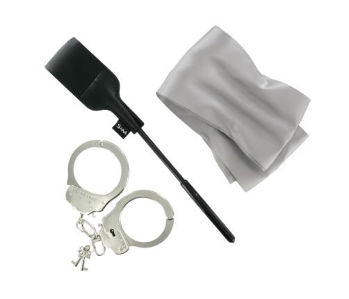 S&M Bondage Escape Kit - Compact Accessory Set with Handcuffs & Crop