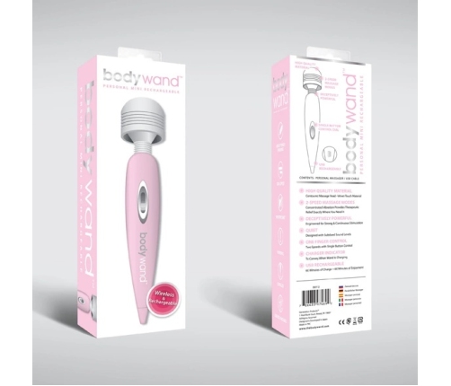 Bodywand Rechargeable USB Wand Massager Pink 15.2 cm - Curved Head