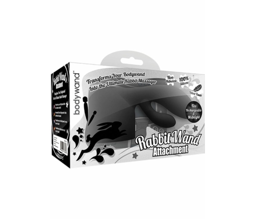 Bodywand Recharge Rabbit Attachment Black Silicone Accessory