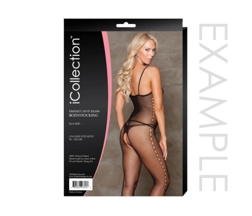 iCollection Checkered Mini Dress XL - Elegant Mesh Lingerie