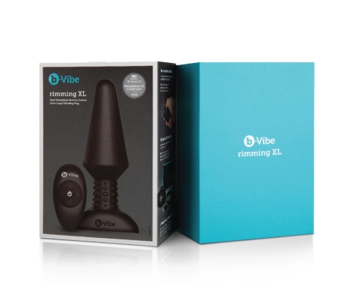 b-Vibe Rimming Plug XL Black - Advanced Intimate Machine with Rotating Beads