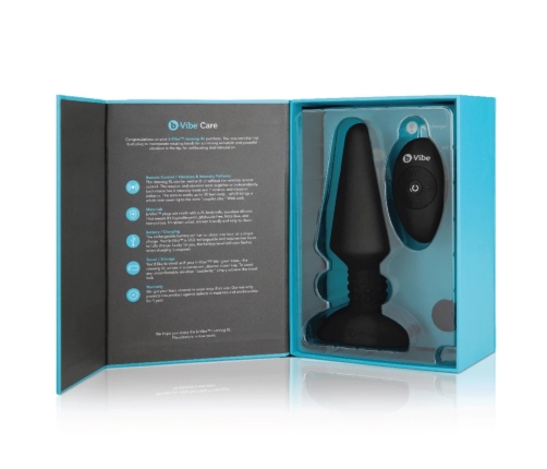 b-Vibe Rimming Plug XL Black - Advanced Intimate Machine with Rotating Beads