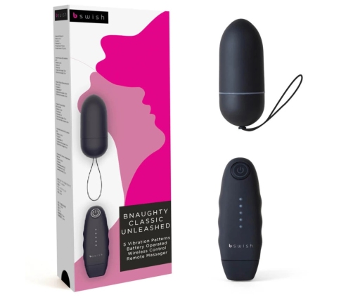 B Swish bnaughty Classic Unleashed Remote Bullet Black 5 Modes