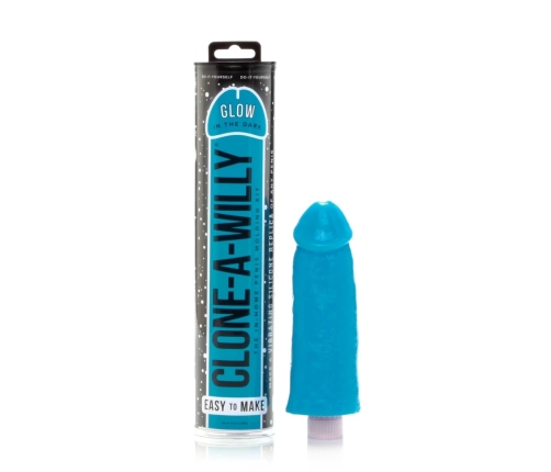 Clone-A-Willy Glow-in-the-Dark Blue Molding Kit Vibrating Model