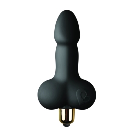 Rocks-Off Little Cocky 7-Speed Silicone Black Compact Model