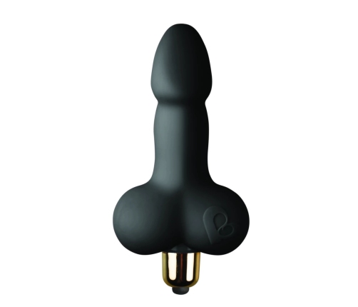 Rocks-Off Little Cocky 7-Speed Silicone Black Compact Model