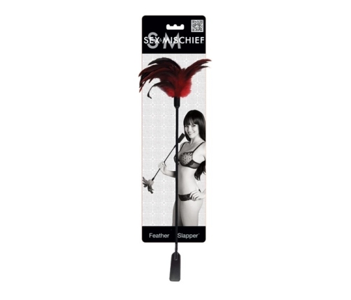 Sportsheets S&M Dual-Ended Feather and Faux Leather Paddle 38cm