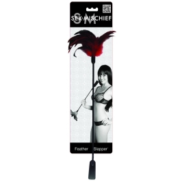 Sportsheets S&M Dual-Ended Feather and Faux Leather Paddle 38cm