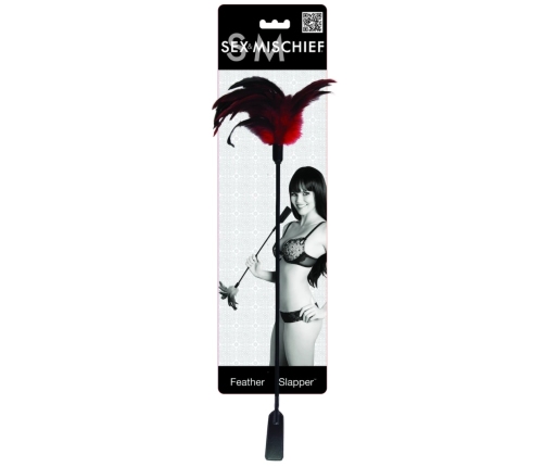 Sportsheets S&M Dual-Ended Feather and Faux Leather Paddle 38cm