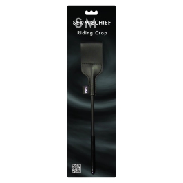 S&M Riding Crop Black Vinyl 43 cm - Durable Compact Model