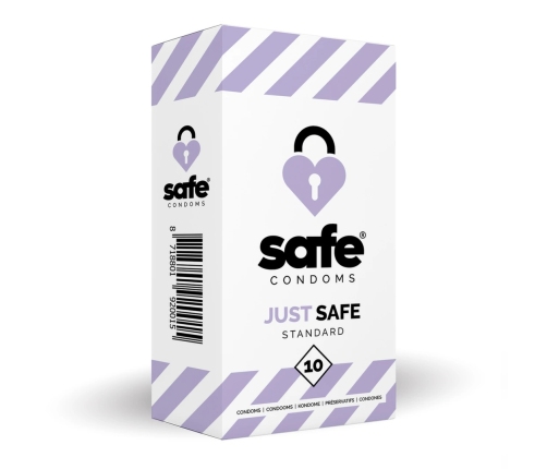 Safe Just Safe 10szt prezerwatywy klasyczne anatomiczne lateksowe