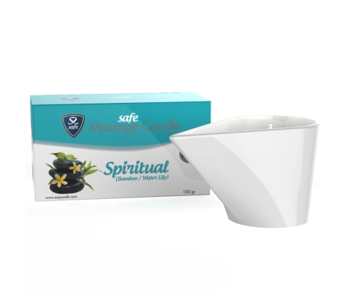 Safe Spiritual Bamboo & Waterlily Massage Candle 100g - Aromatic Wellness