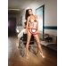Baci Candy Nurse Costume One Size - Transparent White & Red Accents