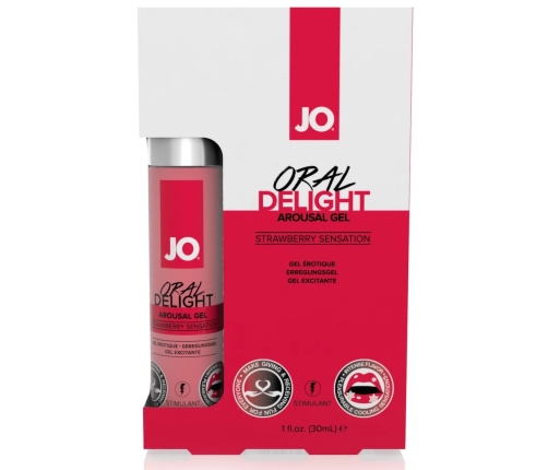 JO Oral Delight Strawberry Sensation - żel smakowy chłodzący 30 ml