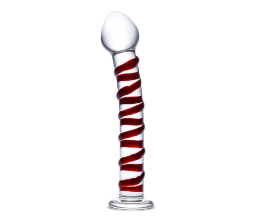 Glas Mr. Swirly Glass Intimate Spiral Wand 21 cm - Red Helix Design