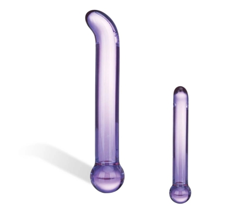 Glas Purple G-Spot Tickler 17cm Glass Massager with Ergonomic Handle
