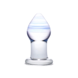 Glas Amethyst Rain Glass Plug 8 cm - Hypoallergenic, Easy to Clean