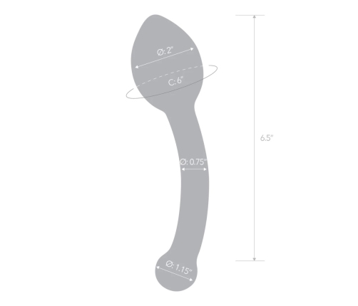 Glas Pure Indulgence Glass Model, Anatomical Curve, 18.5 cm, Transparent