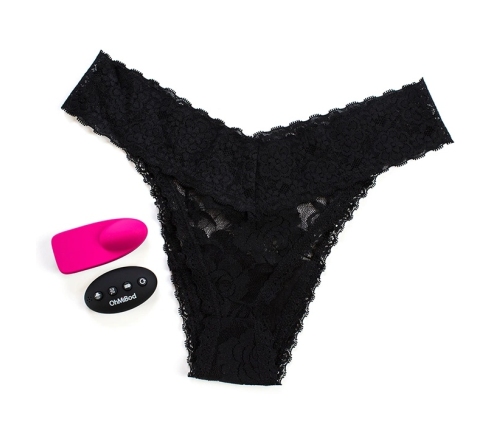 OhMiBod Club Vibe 3.OH Wireless Wearable Panty Massager, Black Lace