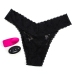 OhMiBod Club Vibe 3.OH Wireless Wearable Panty Massager, Black Lace
