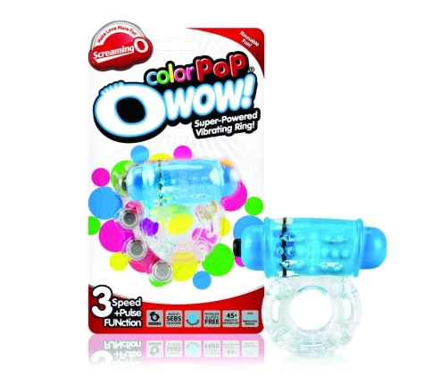Screaming O ColorPop O Wow Blue - Vibrating Silicone Ring 3+1 Modes